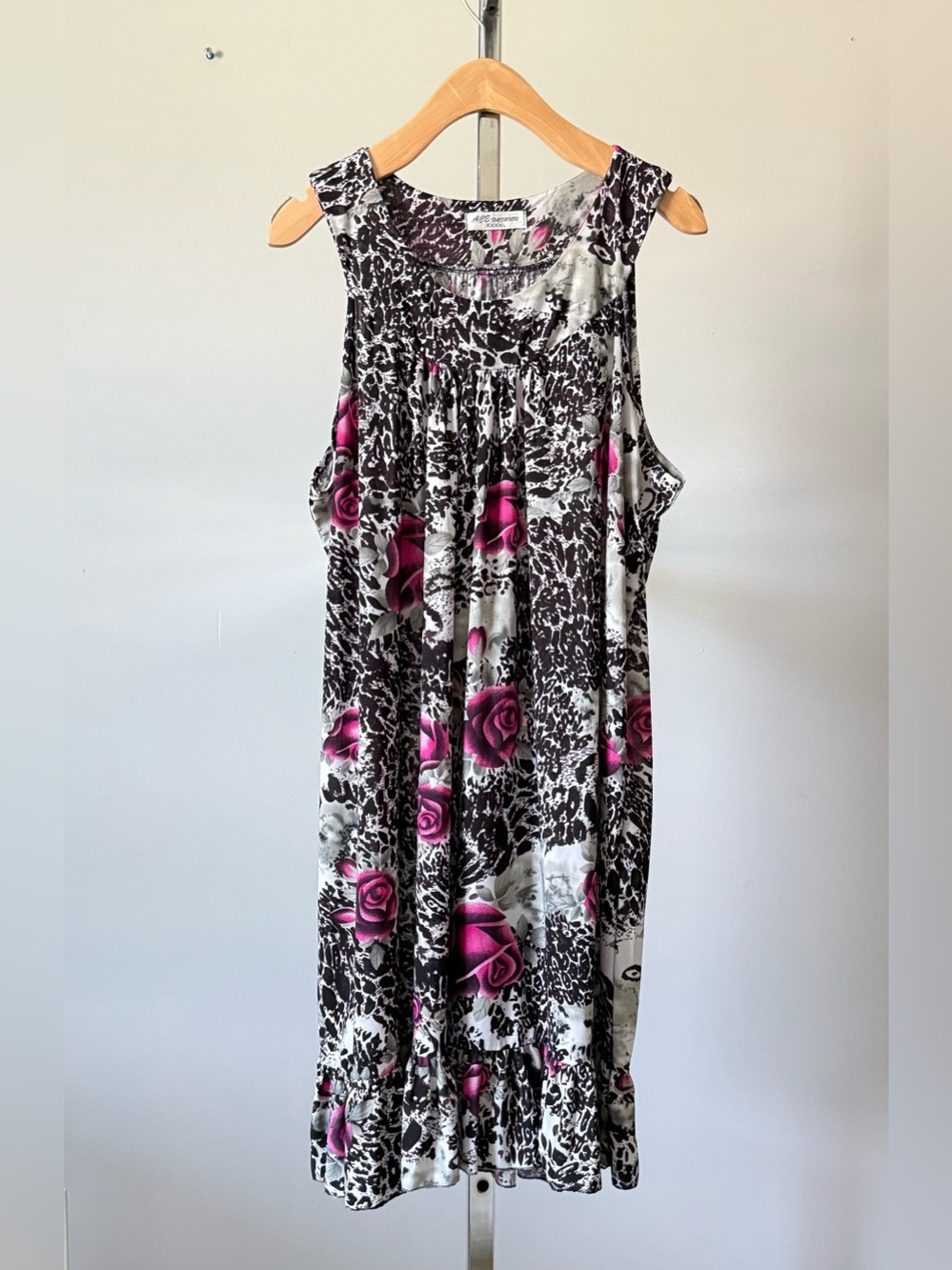 Ace Fashion Floral Animal Print Sleeveless Dress XXXXL Plus Size